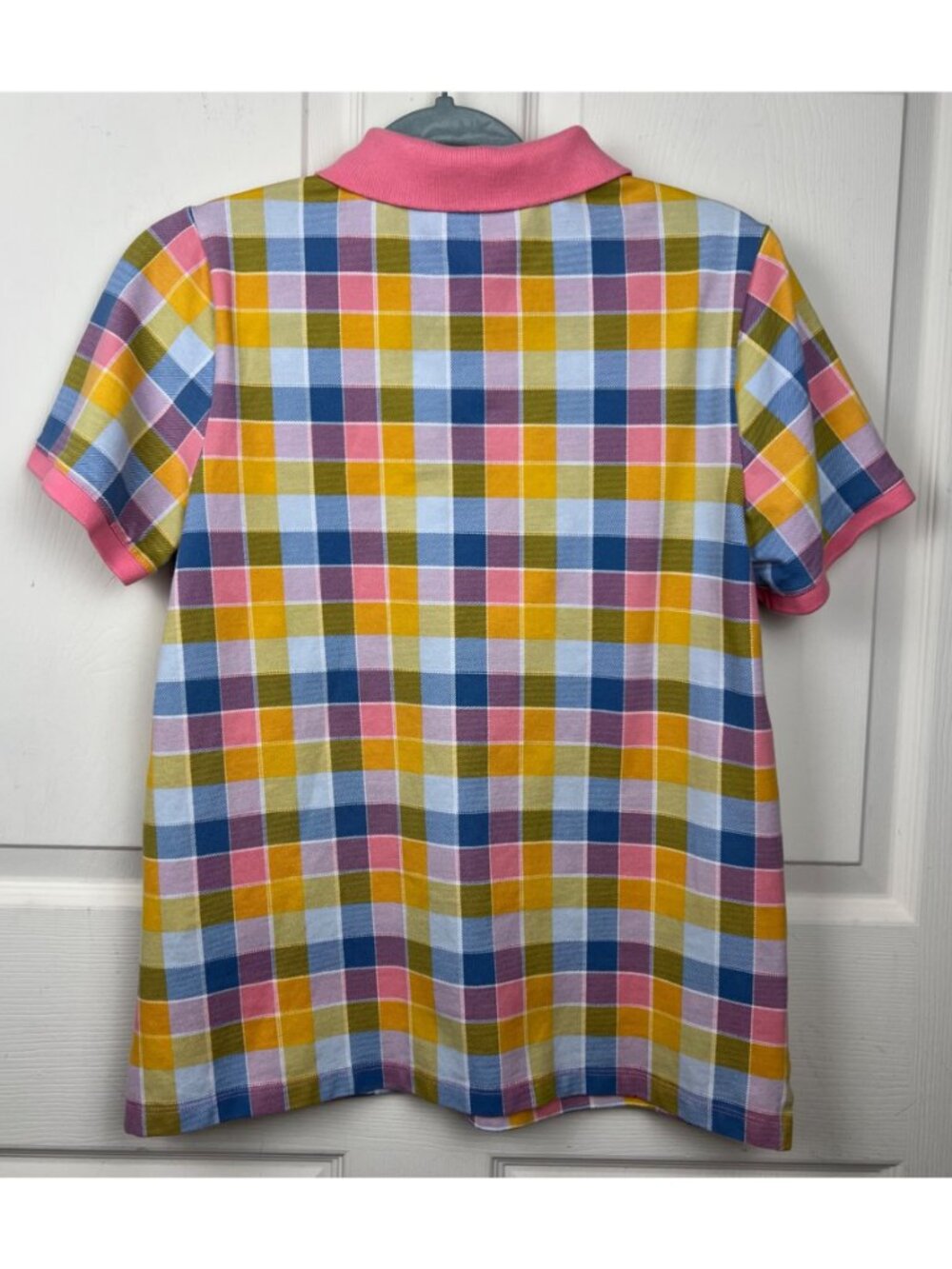 Lands' End Pastel Plaid Golf Shirt - Picture 6 of 12